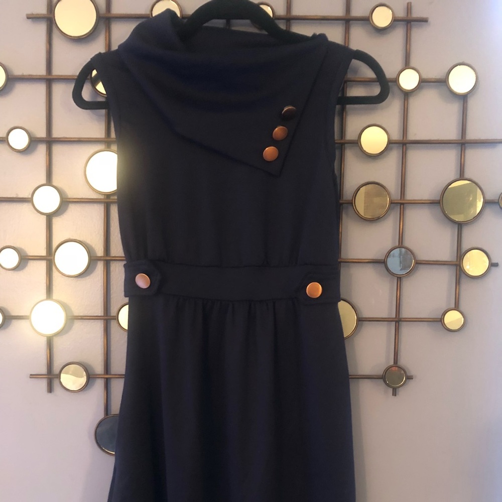 Blue sleeveless dress